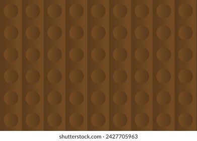 Dark brown concave circular shapes background. Seamless circular shapes, verticle repeat pattern, tiles. 
Editable template. EPS 10