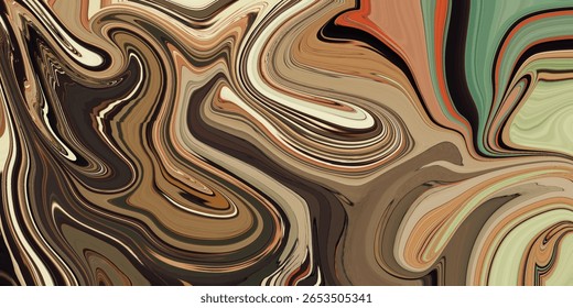 Design digital abstrato em tons de marrom escuro e girando em espiral. Ótimo para fundos e projetos criativos.