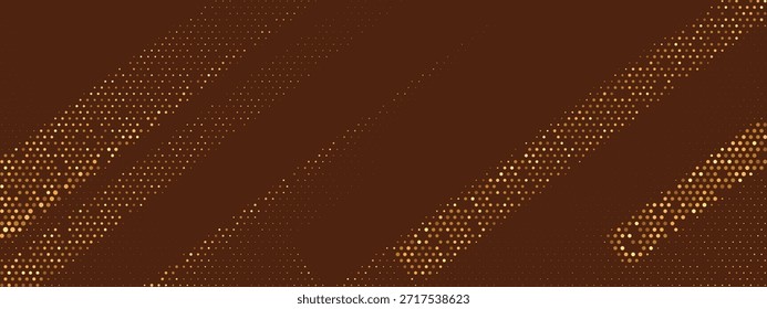 Fondo de onda diagonal de semitono dorado marrón oscuro con Ilustración vectorial de sensación de lujo