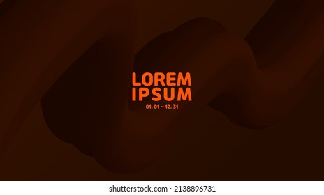 dark brown gradation background.Futuristic fluid abstract background liquid