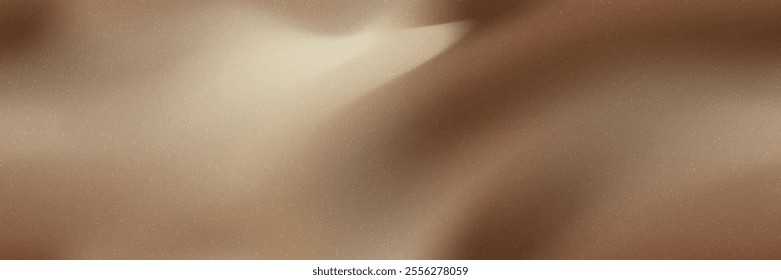 Dark brown gradient mesh bg with noise as a seamless pattern. Soft mocha mousse color abstract vector illustration with watercolor effect and texture. Blurred vector background