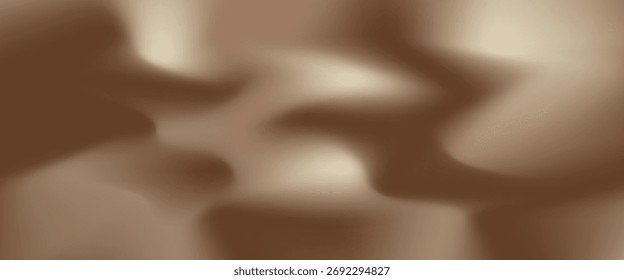 Dark brown gradient mesh bg with noise as a seamless pattern. Soft mocha mousse color abstract vector illustration with watercolor effect and texture. Blurred vector background