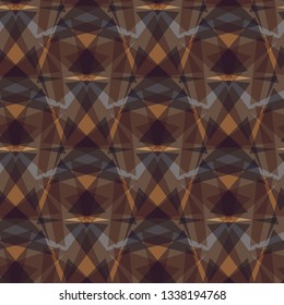 Dark Brown and Gray Triangle Masculine Abstract Geometric Seamless Repeat Vector Pattern