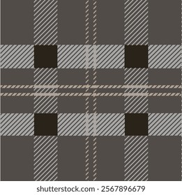 dark brown dark grey color of plaid buffalo checkered seamless pattern use for fabric, textile, wrap, print, tablecloth 