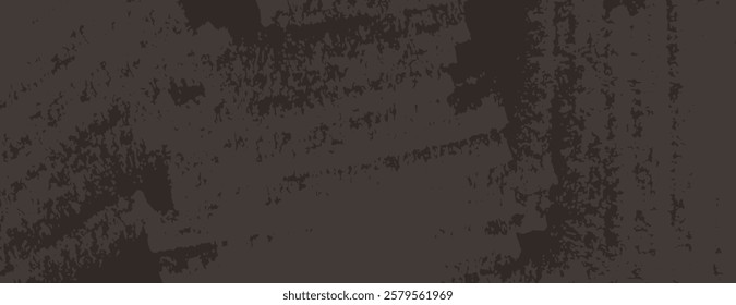 Dark brown grunge background with a textured, distressed look. The background features a rough, brown pattern throughout. Brush stroke texture background. Brown background vector.