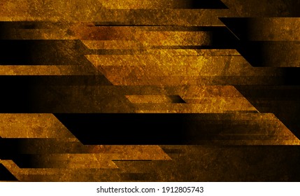 Dark brown grunge stripes abstract graphic design. Geometric tech vector background