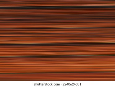 Dunkelbraune horizontale Streifen Farbverlauf-Design Kunst für Hintergründe. Unscharfe Bewegung. Vektorgrafik.