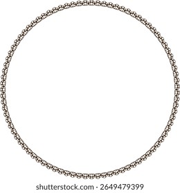  Dark Brown Lace Round Frame – Vintage Decorative Circle