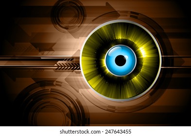 Dark brown Light Abstract Technology background for computer graphic website internet. eye