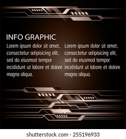 Dark brown Light Abstract Technology background for computer graphic website internet. text box. Brochure. card.