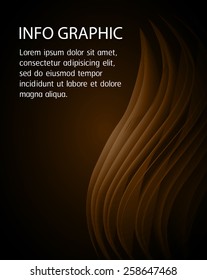 Dark brown Light Abstract Technology background for computer graphic website internet. text box. Brochure. card. wave