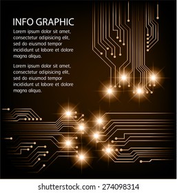 dark brown Light Abstract Technology background for computer graphic website internet and business. circuit. illustration. infographics. text box. Brochure. card. banner flyer magazine. label.