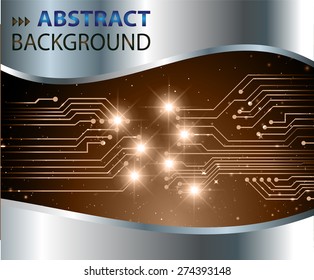 dark brown Light Abstract Technology background computer graphic website internet and business circuit. vector illustration. text box Brochure. banner flyer magazine Design label. infographic