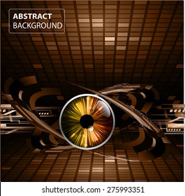 dark brown Light Abstract Technology background for computer graphic website internet and business. circuit. vector illustration. pixel. mosaic. table. text box. card. label. infographics.