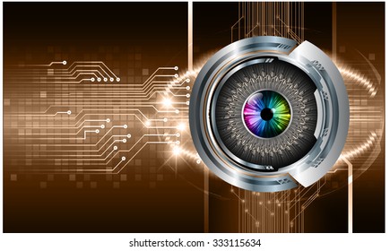 dark brown Light Abstract Technology background for computer graphic website internet and business. circuit. illustration.digital.infographics. binary code. zero one. eye