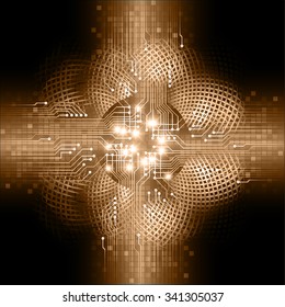 dark brown Light Abstract Technology background for computer graphic website internet and business. circuit. illustration. digital. infographics. binary code background. www. vector.one. zero.