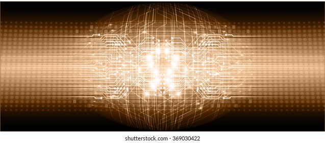 dark brown Light Abstract Technology background for computer graphic website internet and business. circuit. illustration.digital.infographics. binary code. zero one. eye scan virus vector