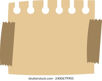 dark brown memo sketch with a ribbon on it,flat icon