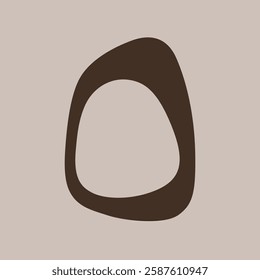 Dark brown O contemporary logo