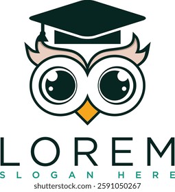 Dark brown owl logo with a modern minimalist creative design. A symbol of warmth, intelligence and professionalism. Suitable for branding, business and corporate visual identity