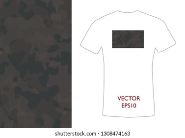 dark brown pattern style for t-shirt and apparel design.