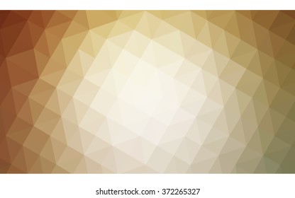 Dark brown polygonal illustration, which consist of triangles. Geometric background in Origami style with gradient. Triangular design for your business.