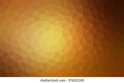 Dark brown polygonal illustration, which consist of triangles. Geometric background in Origami style with gradient. Triangular design for your business.