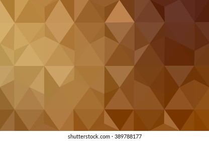 Dark brown polygonal illustration, which consist of triangles. Geometric background in Origami style with gradient. Triangular design for your business.