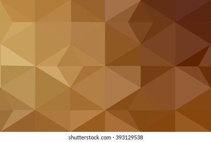 Dark brown polygonal illustration, which consist of triangles. Geometric background in Origami style with gradient. Triangular design for your business.