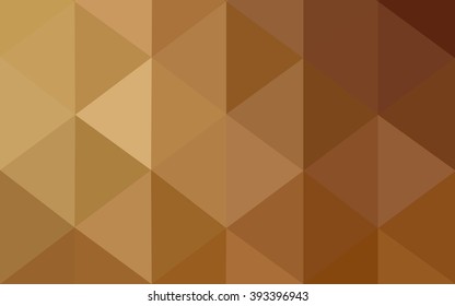 Dark brown polygonal illustration, which consist of triangles. Geometric background in Origami style with gradient. Triangular design for your business.
