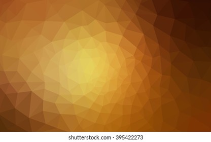 Dark brown polygonal illustration, which consist of triangles. Geometric background in Origami style with gradient. Triangular design for your business.