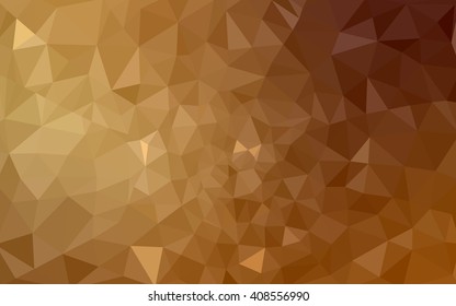 Dark brown polygonal illustration, which consist of triangles. Geometric background in Origami style with gradient. Triangular design for your business.