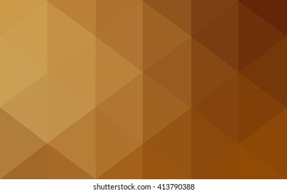Dark brown polygonal illustration, which consist of triangles. Geometric background in Origami style with gradient. Triangular design for your business.