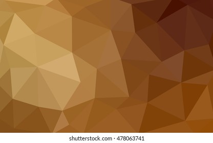 Dark brown polygonal illustration, which consist of triangles. Triangular design for your business. Geometric background in Origami style with gradient.