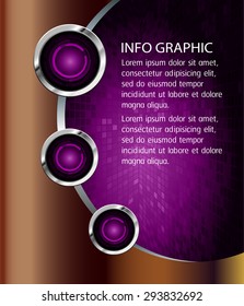 dark brown purple silver Web Design Website Elements Template for graphic internet. text box. label. infographics. metal. card. pixel. Metals, alloys, steel, aluminum. button