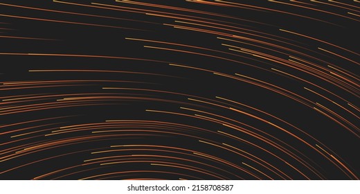 Dark Brown and Red Moving Particles in Curving 3D Lines, Scarcely Striped Pattern - Digitally Generated Dark Futuristic Abstract Geometric Background Design in Editable Vector Format