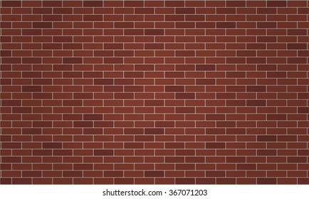 Dark brown and reddish brick wall. Red brick wall. Wallpaper Background Vector illustration. EPS10