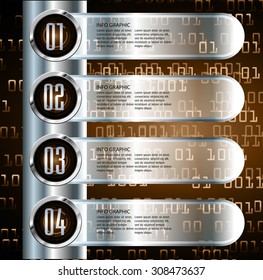 dark brown silver Web Design Website Elements Template for graphic internet. text box. label. info graphics. metal. card. pixel. Metals, alloys, steel, aluminum. button. infographics