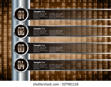 dark brown silver Web Design Website Elements Template for graphic internet. text box. label. infographics. metal. card. pixel. Metals, alloys, steel, aluminum. button