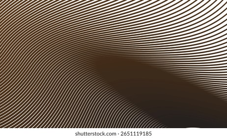 Dark brown stripes curve line background for modern abstract wallpaper fabric texture and digital design