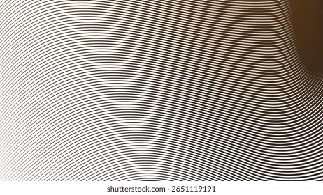 Dark brown stripes curve line background for modern abstract wallpaper fabric texture and digital design