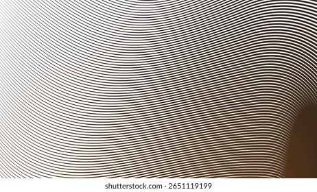 Dark brown stripes curve line background for modern abstract wallpaper fabric texture and digital design