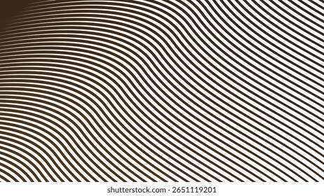 Dark brown stripes curve line background for modern abstract wallpaper fabric texture and digital design