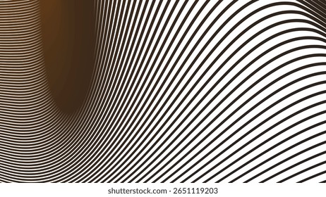 Dark brown stripes curve line background for modern abstract wallpaper fabric texture and digital design