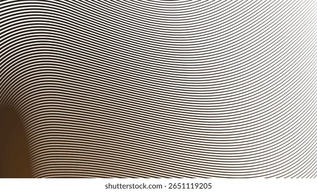 Dark brown stripes curve line background for modern abstract wallpaper fabric texture and digital design
