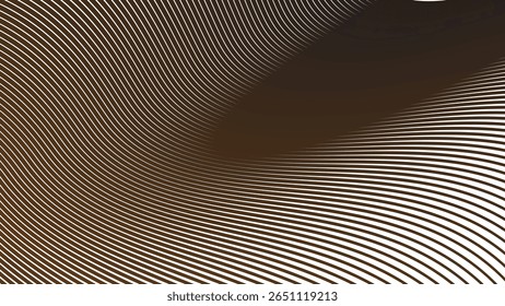 Dark brown stripes curve line background for modern abstract wallpaper fabric texture and digital design