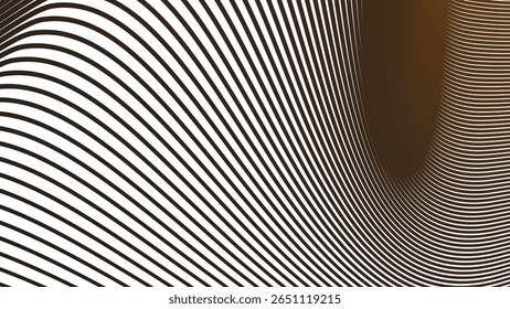 Dark brown stripes curve line background for modern abstract wallpaper fabric texture and digital design