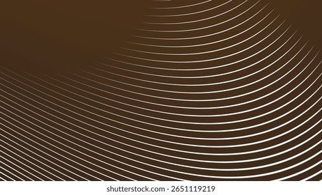 Dark brown stripes curve line background for modern abstract wallpaper fabric texture and digital design
