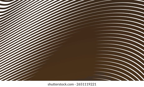 Dark brown stripes curve line background for modern abstract wallpaper fabric texture and digital design