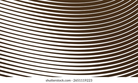 Dark brown stripes curve line background for modern abstract wallpaper fabric texture and digital design